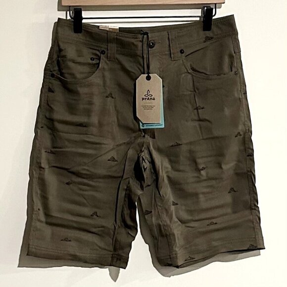 NWT Prana Men's Brion 11 inch Short in Slate Green Crux Rock - Size 30 - Picture 2 of 10